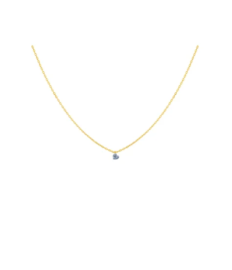 Collier diamant coeur 0.15 ct